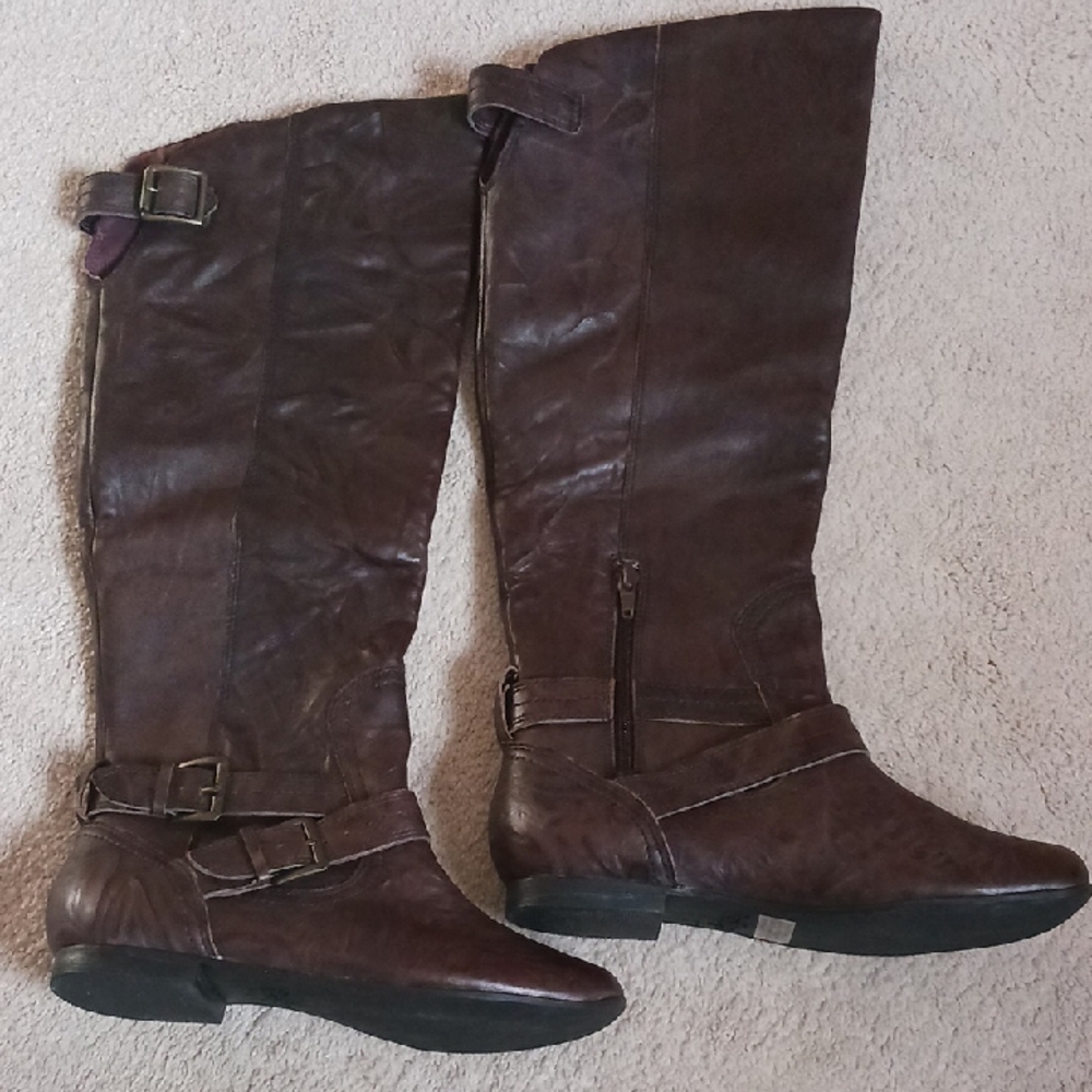 Clarks Indigo Women's Brown Distressed Leather Boots (6.5)